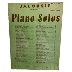 Jalousie Jealousy Vintage Piano Solos Sheet Music Songbook Jacob Gabe 1944